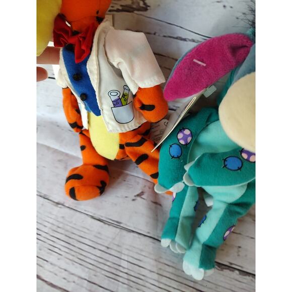 Disney Mini Beanies Plush Dinosaur Eeyore, And Mad Scientist Tigger With Tags - Picture 3 of 11